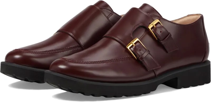 Балетки Greenwich Monk Strap Oxford Cole Haan, цвет Bloodstone Leather