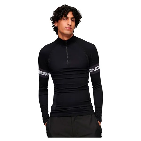 Свитер Superdry Seamless Baselayer Half Zip, черный