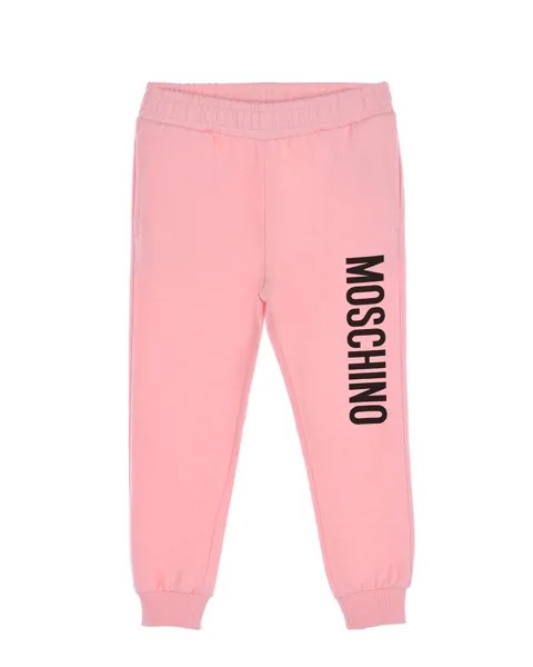 Розовые спортивные брюки Moschino детские