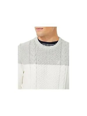 NAUTICA Мужской белый пуловер с цветными блоками и круглым вырезом свитер XXL