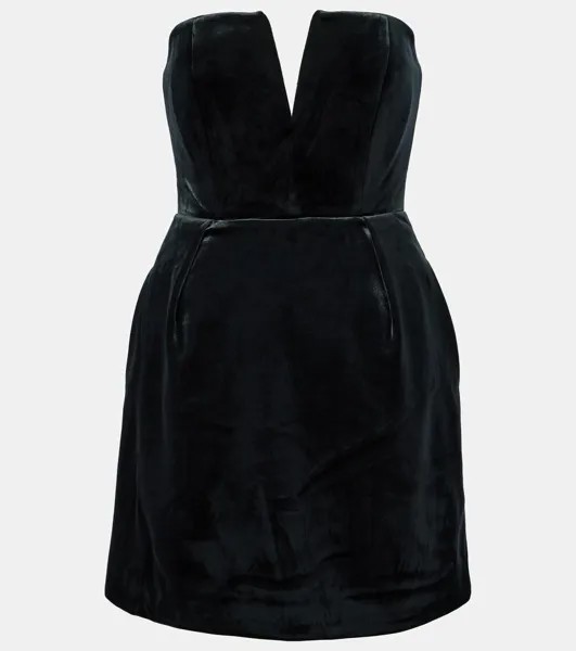 Бархатное мини-платье Roland Mouret, черный