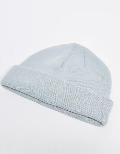 Голубая шапка-бини ASOS DESIGN-Синий
