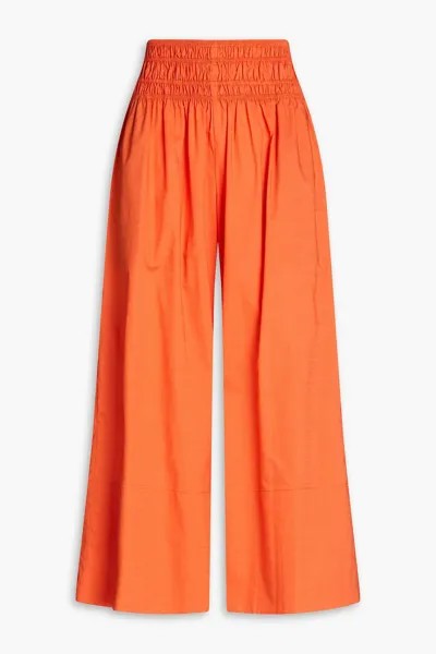 Хлопковые брюки-кюлоты со сборками Vince., оранжевый