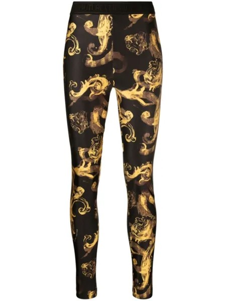 Versace Jeans Couture легинсы с принтом Baroque, черный
