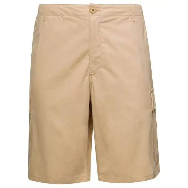 Шорты beige cargo shorts with logo patch in cotton Kenzo, мультиколор