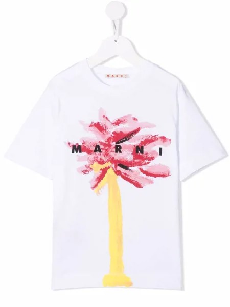 Marni Kids футболка с логотипом
