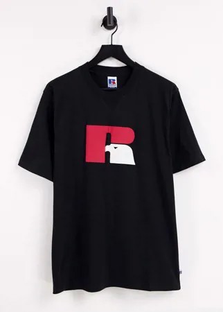 Черная футболка с большим логотипом Russell Athletic Jerry-Черный цвет