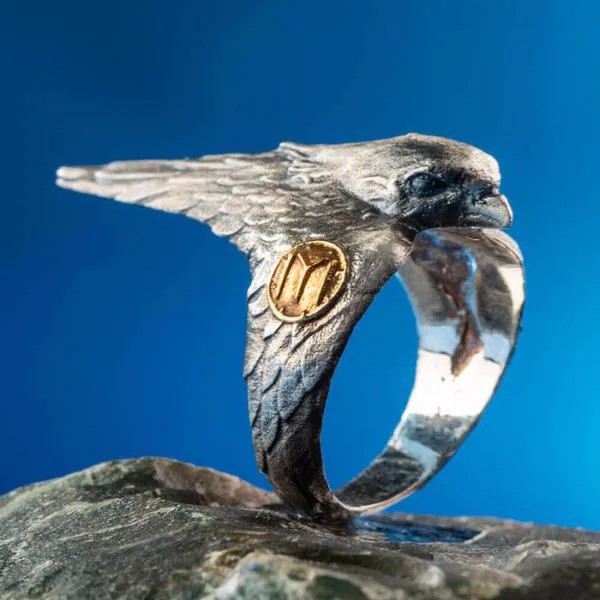 Женское серебряное ювелирное изделие Dirilis Ertugrul Gazi большие кольца Hawk шаблон мужские ювелирные изделия Обычная модель турецкий специальный о...