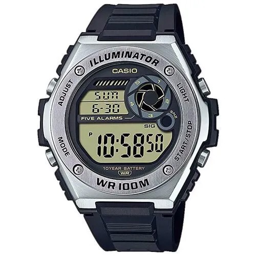 Наручные часы CASIO Collection MWD-100H-9A, серебряный, черный
