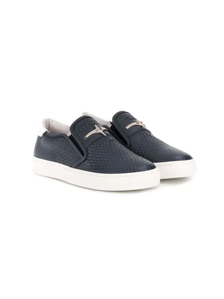 Cesare Paciotti Kids кеды с тиснением и логотипом