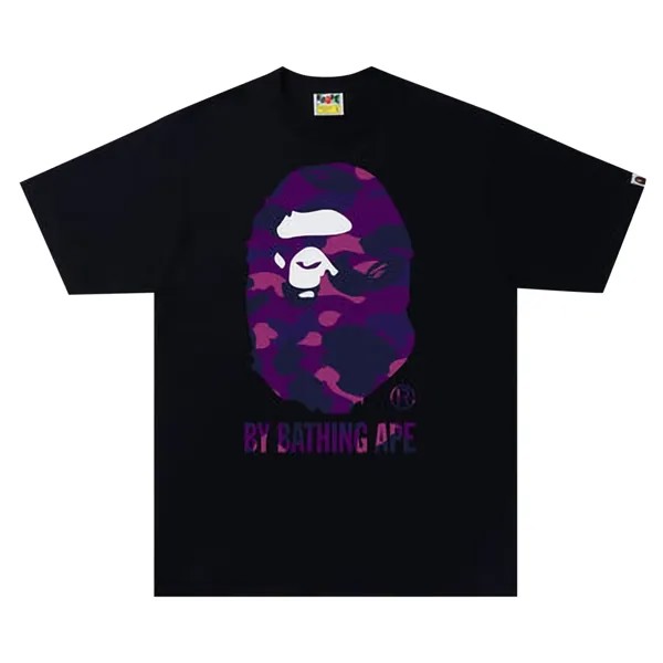 Футболка BAPE Color Camo A By Bathing Ape, цвет черный/фиолетовый