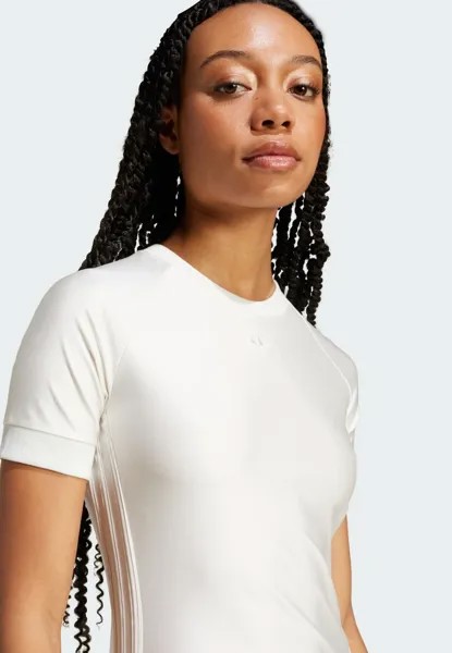 Платье из джерси RUCHED 3-STRIPES CALIFORNIA adidas, белый