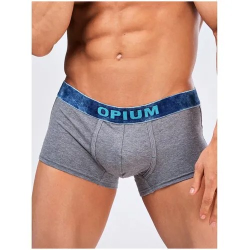 Трусы боксеры Opium, средняя посадка, размер L, серый