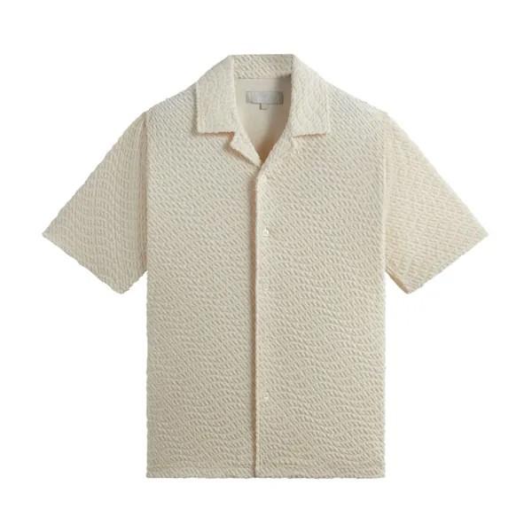 Рубашка Kith Wavy Monogram Towel Terry Thompson Shirt, кремовый