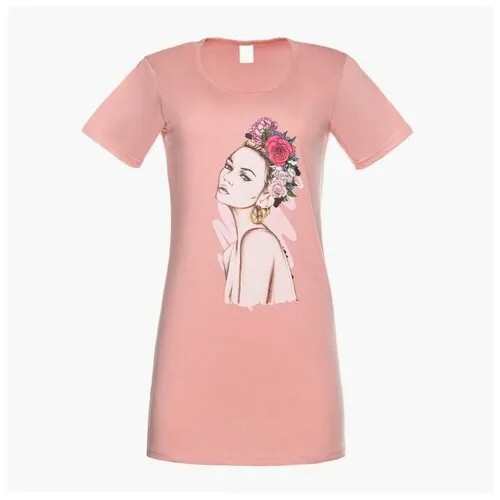 Сорочка  TUsi, размер 44, мультиколор, розовый