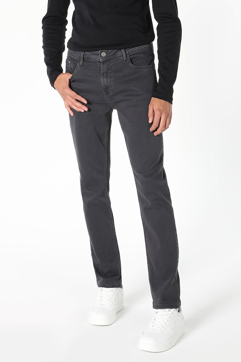 Прямые джинсы со средней посадкой на талии Colin'S, серый