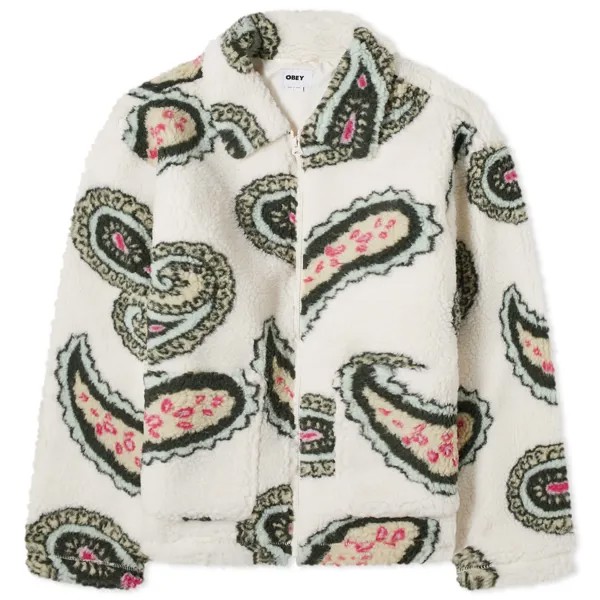 Куртка Obey Paisley Sherpa, цвет Unbleached Paiusley Printцвет Unbleached Paiusley Print