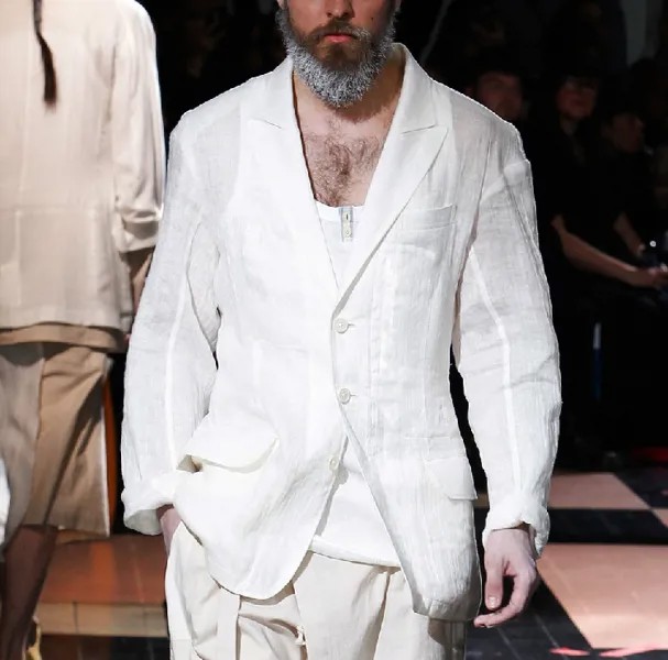Пиджак мужской из хлопка и льна, однотонный блейзер в западном стиле, топ для подиума, дышащий свободный белый костюм для ночного клуба, лето