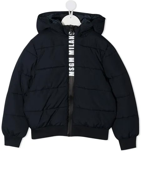 MSGM Kids пуховик с логотипом