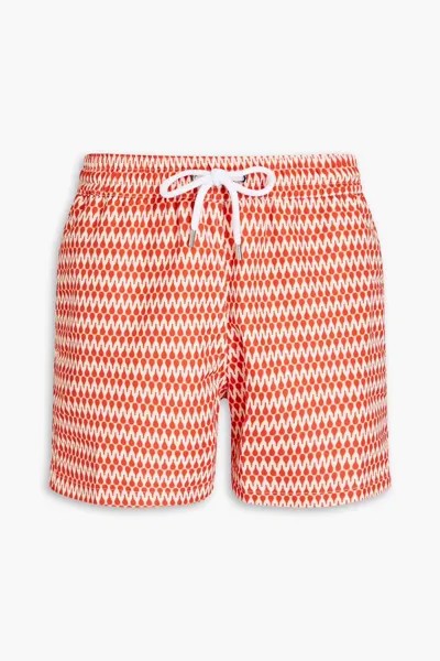 Спортивные короткие шорты для плавания с принтом Frescobol Carioca, оранжевый