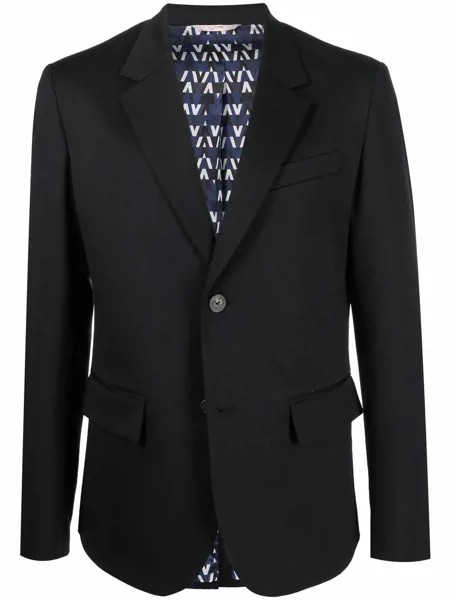 Valentino однобортный пиджак из смесовой шерсти