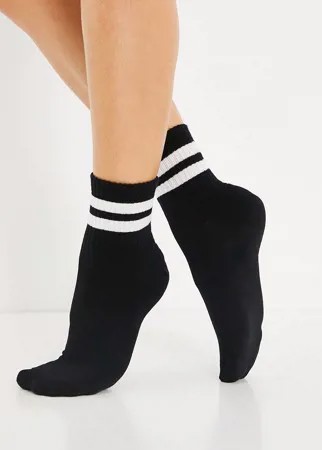 Черные носки с полосками в университетском стиле Accessorize-Черный цвет