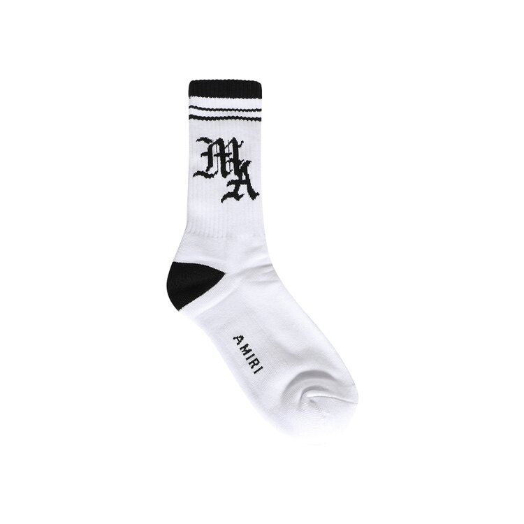 Носки Amiri MA Varsity Socks, цвет White/Black