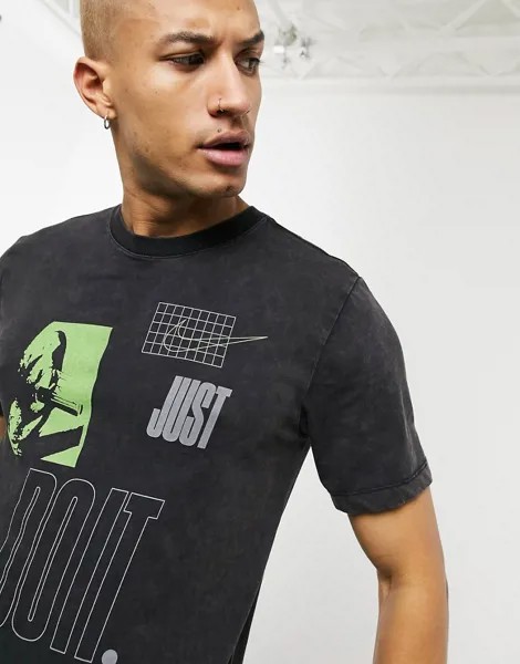 Черная футболка с логотипом Nike Training-Черный