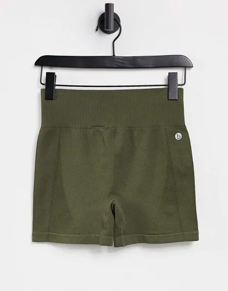 Зеленые шорты в ломаный рубчик от комплекта Cotton:On-Зеленый цвет