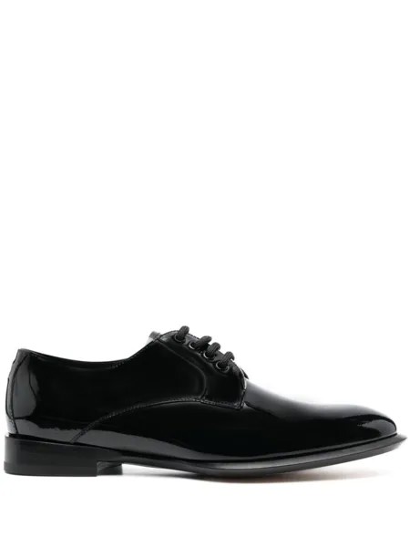 Alexander McQueen лакированные оксфорды, черный