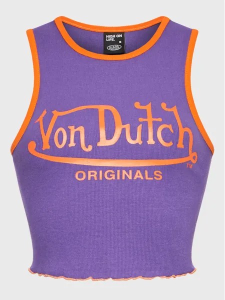 Топ приталенного кроя Von Dutch, фиолетовый