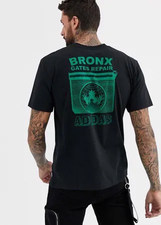 Черная футболка с принтом adidas Skateboarding-Черный
