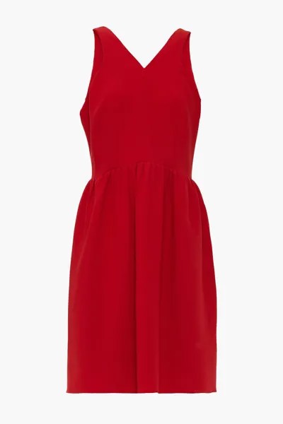 Креповое платье Gabi с открытой спиной HALSTON, красный