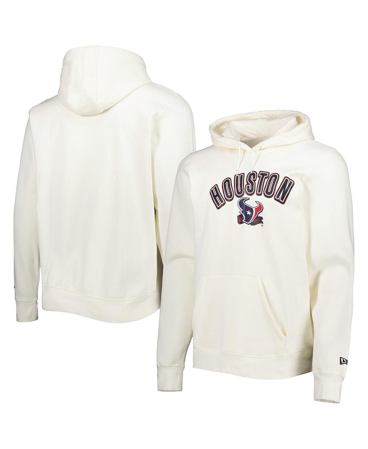 Мужская кремовая толстовка с капюшоном houston texans sideline chrome pullover New Era, кремовый