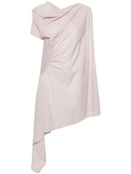 Драпированное асимметричное платье Issey Miyake, розовый