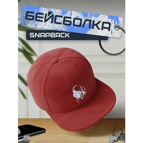Бейсболка, кепка красная с белым принтом Животные - 234