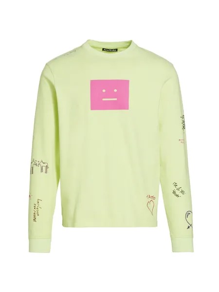 Футболка Eisen Scribble Acne Studios, зеленый