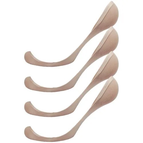 Подследники Mademoiselle, комплект, 20 den, 4 пары, размер 39/42, бежевый