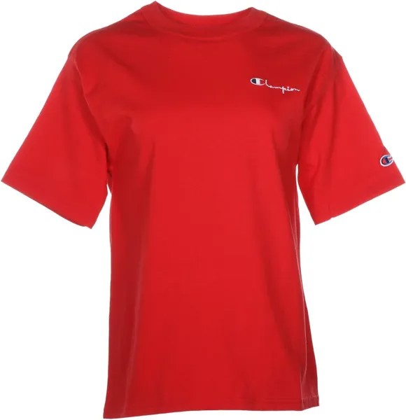 Футболка Champion The Boyfriend Tee - Left Script, цвет Scarlet