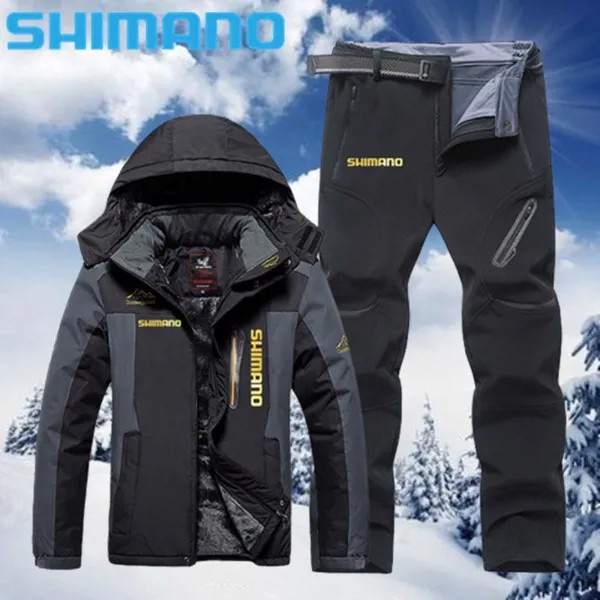 Новинка 2021, мужская куртка Shimano, зимнее теплое ветрозащитное водонепроницаемое уличное спортивное пальто для сноуборда, рыбалки, флисовое п...