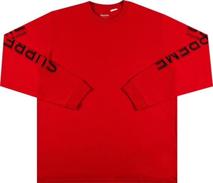 Лонгслив Supreme Intarsia Sleeve Long-Sleeve Top 'Red', красный