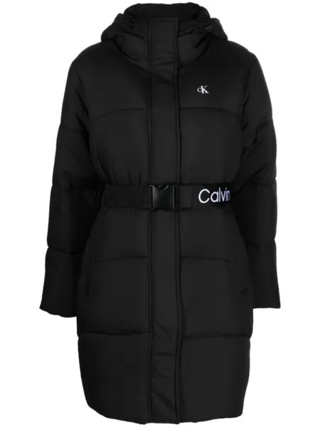 Calvin Klein Jeans пуховик с капюшоном, черный