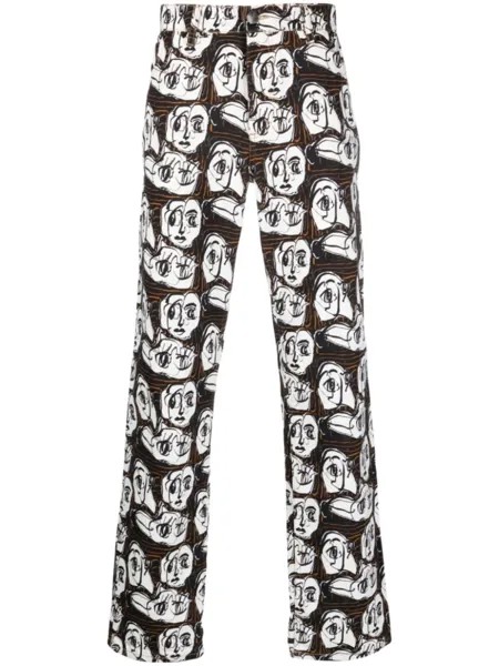 Charles Jeffrey Loverboy брюки с графичным принтом, белый