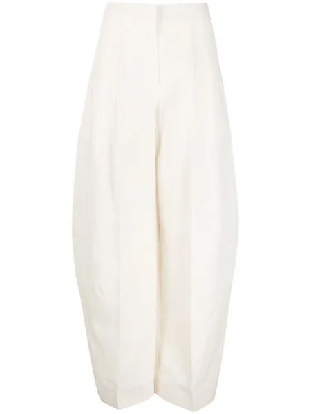 Jacquemus широкие брюки с завышенной талией, нейтральный цвет