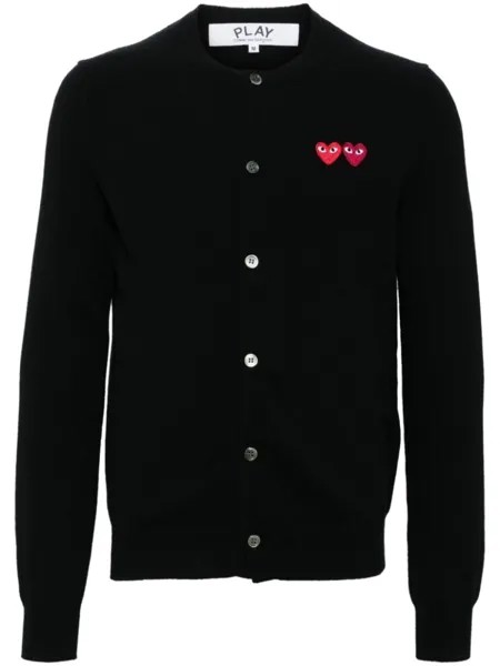 Comme Des Garçons Play шерстяной кардиган с сердечками, черный