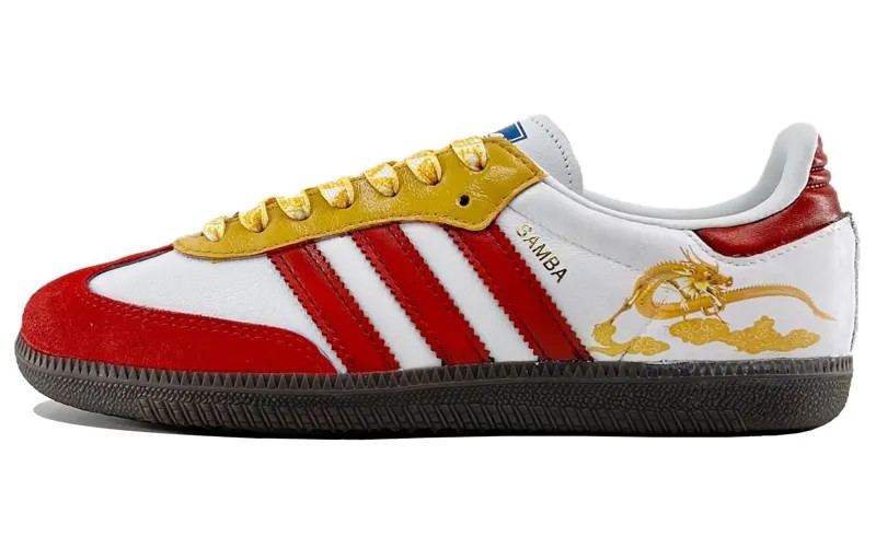 Кроссовки adidas originals SAMBA OG Skateboarding Shoes Unisex Low-top Red Yellow, красный