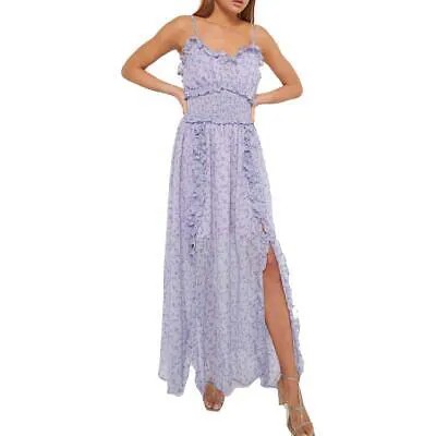 Женское длинное летнее платье макси Elliatt в викторианском стиле фиолетового цвета с цветочным принтом L BHFO 7455