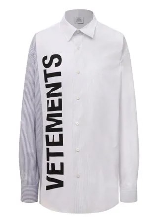 Хлопковая рубашка VETEMENTS