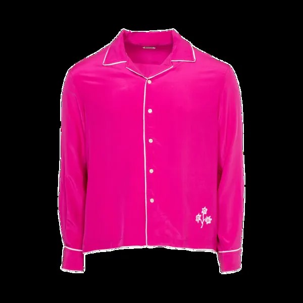 Рубашка Bode Shadow Jasmine Long-Sleeve 'Fuchsia', розовый