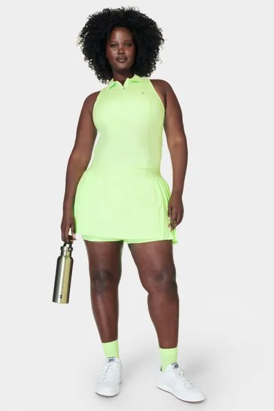 Теннисная юбка со складками Power Match Point Sweaty Betty, зеленый